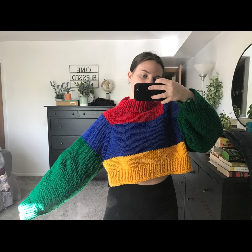 HANDKNIT cropped sweater